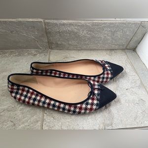 Jcrew Gemma captoe flats Tweed